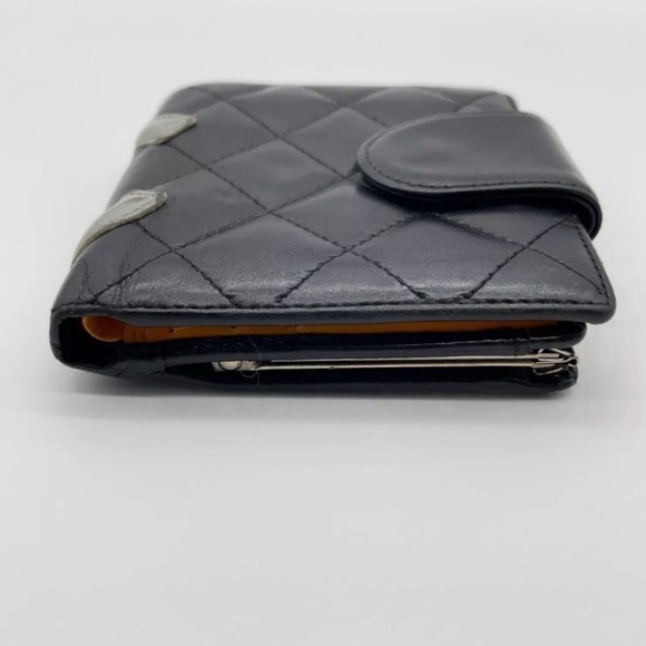 Chanel Quilted Leather Cambon Wallet Black/Yellow - Picture 9 of 15